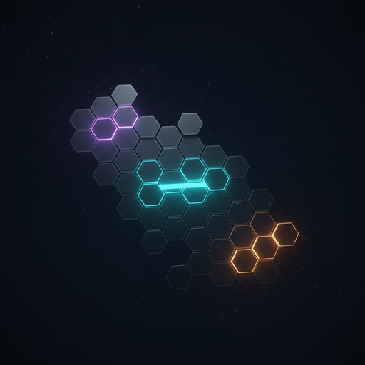 Anteprima del gioco Pattern Memory: una griglia luminosa con celle accese che mostrano una sequenza